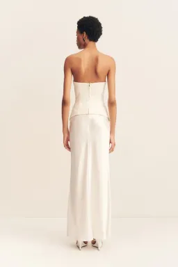 Shona Joy luminous lace strapless bustier - ivory for rent on The Volte - image 5