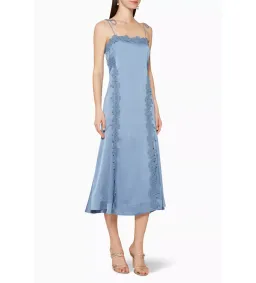 Keepsake The Label Resound Satin Midi Dress Blue Size 6 for rent on The Volte - image 2