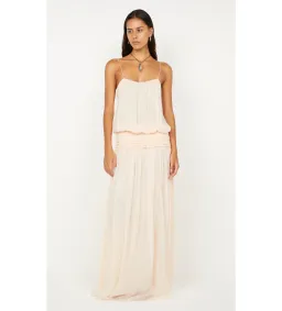 Bec and Bridge Camille Blouson Maxi Dress in Peach Size AU 6 for rent on The Volte - image 1