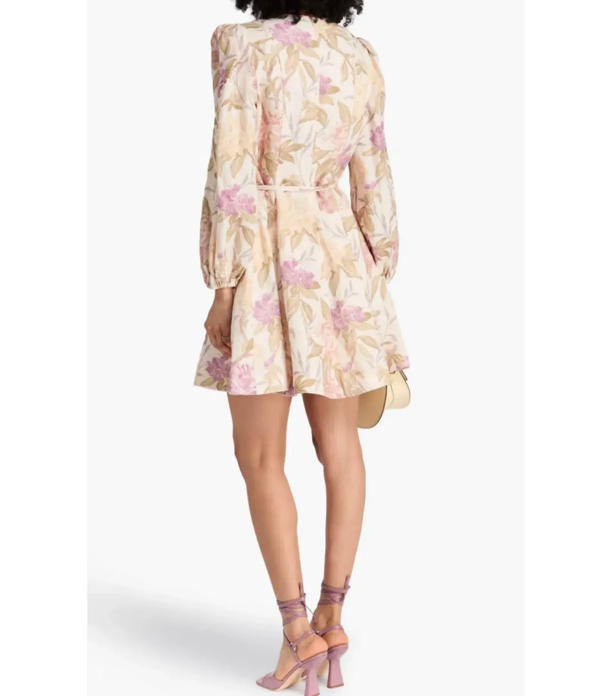 Zimmermann Illustration Belted Flip Mini Dress in Cream Inca Lily Size 2 / AU 12 - Image 2