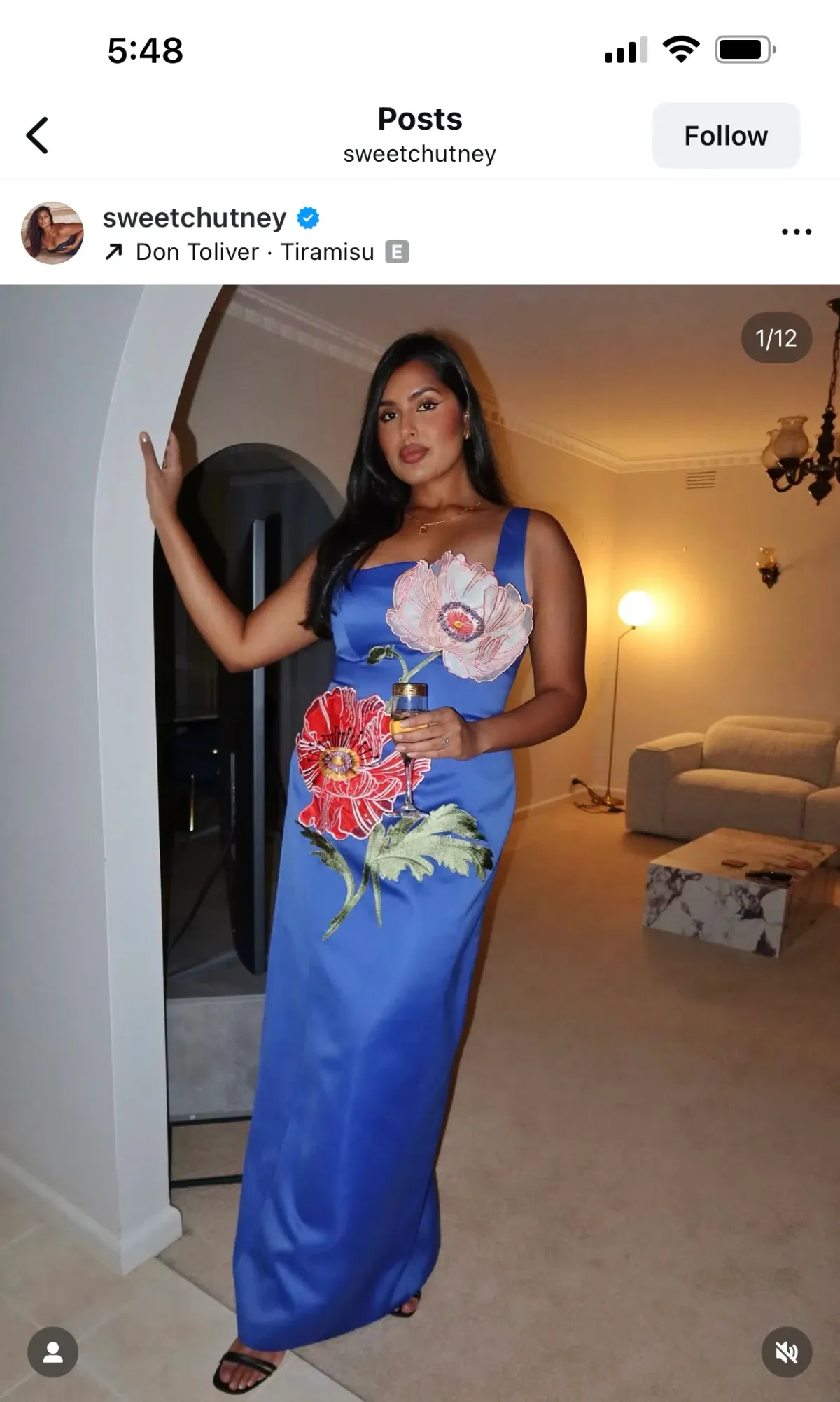 Leo lin Adelina Maxi Dress Lapis Size AU 10 for rent on The Volte - main image