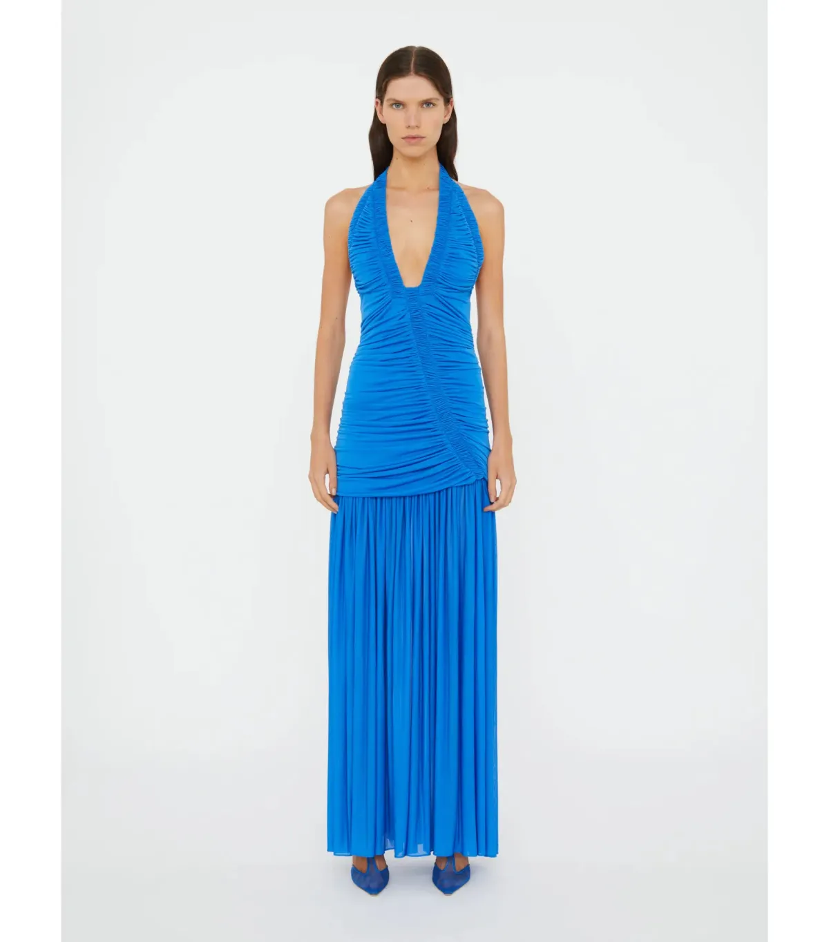 Christopher Esber Orion Maxi Gown Lapis Size AU 8 - Image 1