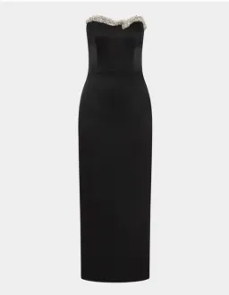 Rachel Gilbert Lorna Dress Gown Midi in Black Size 5 / Size AU 16 for rent on The Volte - image 4