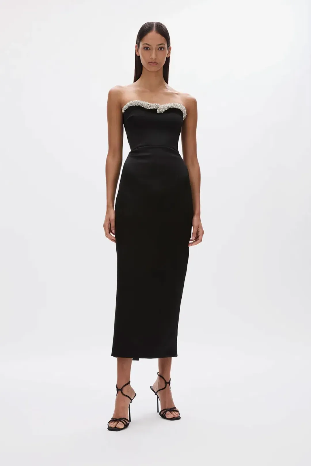 Rachel Gilbert Lorna Dress Gown Midi in Black Size 5 / Size AU 16 for rent on The Volte - main image