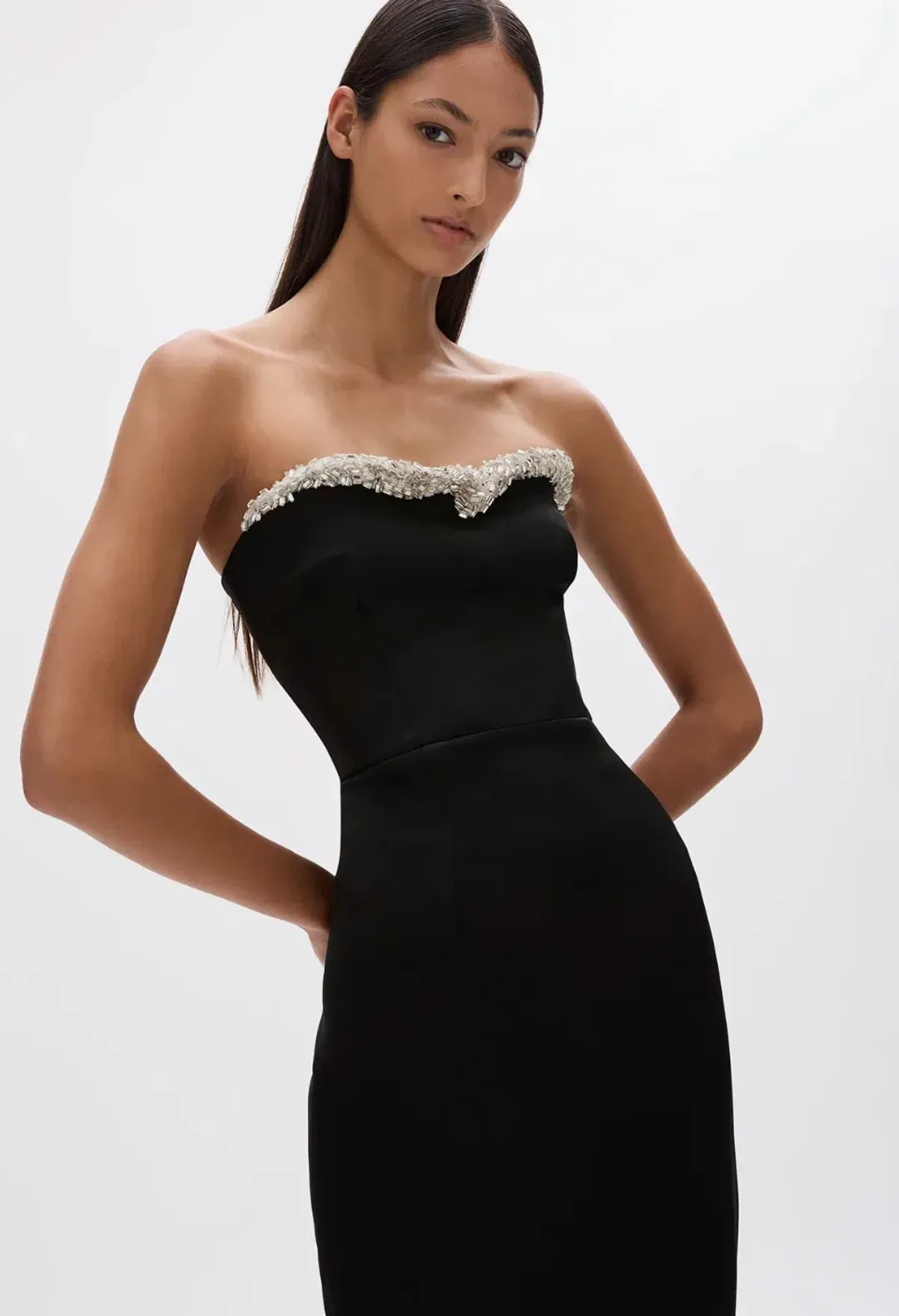 Rachel Gilbert Lorna Dress Gown Midi in Black Size 5 / Size AU 16 for rent on The Volte - main image