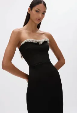 Rachel Gilbert Lorna Dress Gown Midi in Black Size 5 / Size AU 16 for rent on The Volte - image 2