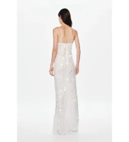 Misha Sapphire Sequin Maxi Dress Ivory Size 10/M for rent on The Volte - image 4