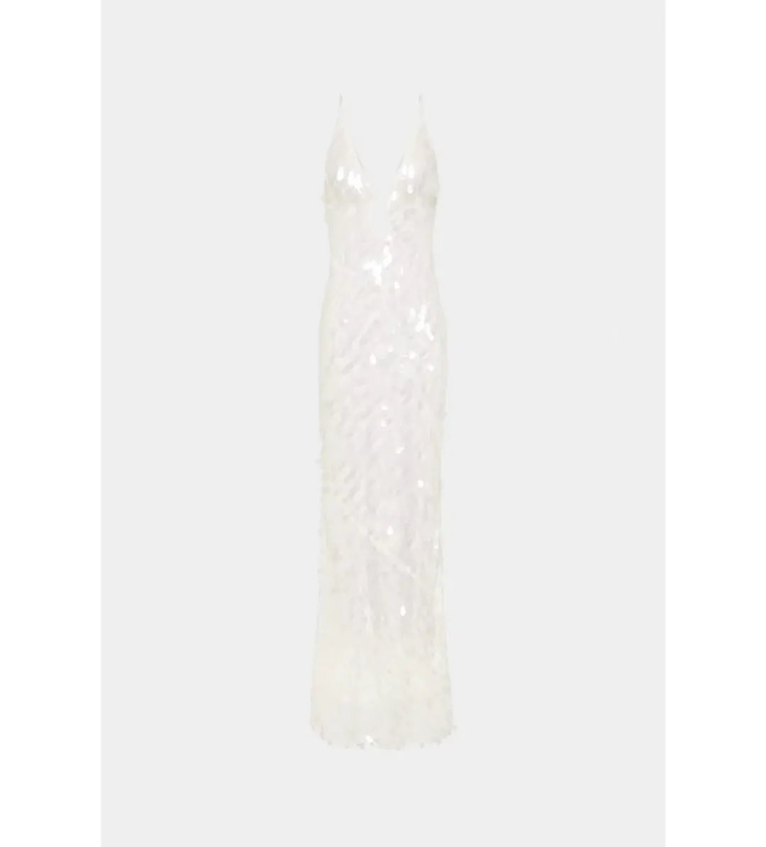 Misha Sapphire Sequin Maxi Dress Ivory Size 10/M for rent on The Volte - main image