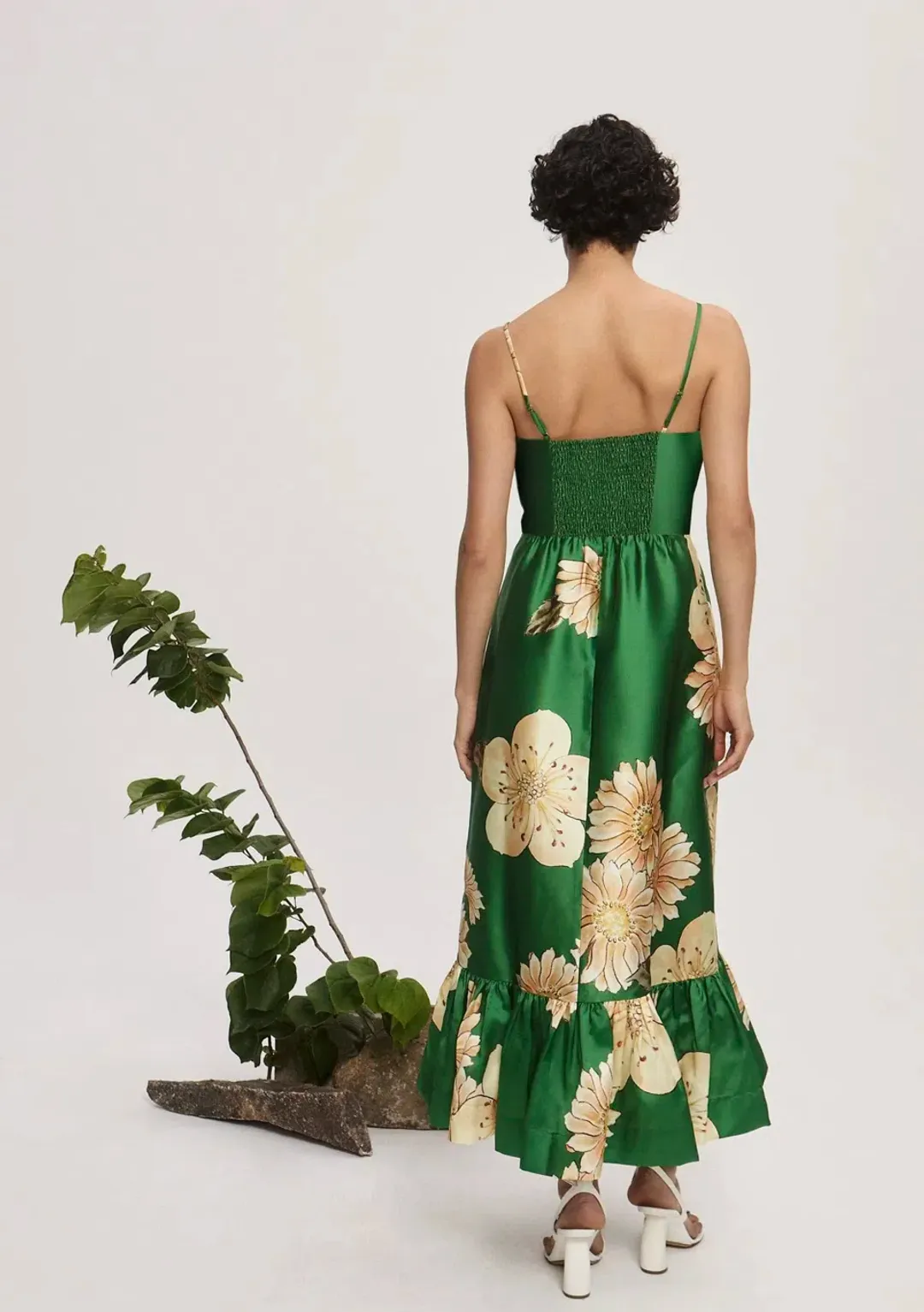 ALEMAIS Sage Midi Dress Green size 10 for rent on The Volte - main image