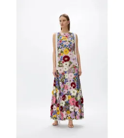 Rachel Gilbert Nya Gown in Multi floral Size 5/ AU 16 for rent on The Volte - image 1
