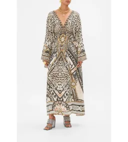 Camilla Gathered Kimono Dress in Mosaic Muse Size S / AU 10 for rent on The Volte - image 1