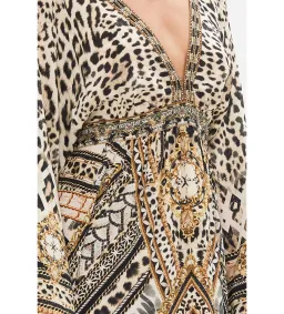 Camilla Gathered Kimono Dress in Mosaic Muse Size S / AU 10 for rent on The Volte - image 4
