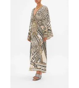 Camilla Gathered Kimono Dress in Mosaic Muse Size S / AU 10 for rent on The Volte - image 2