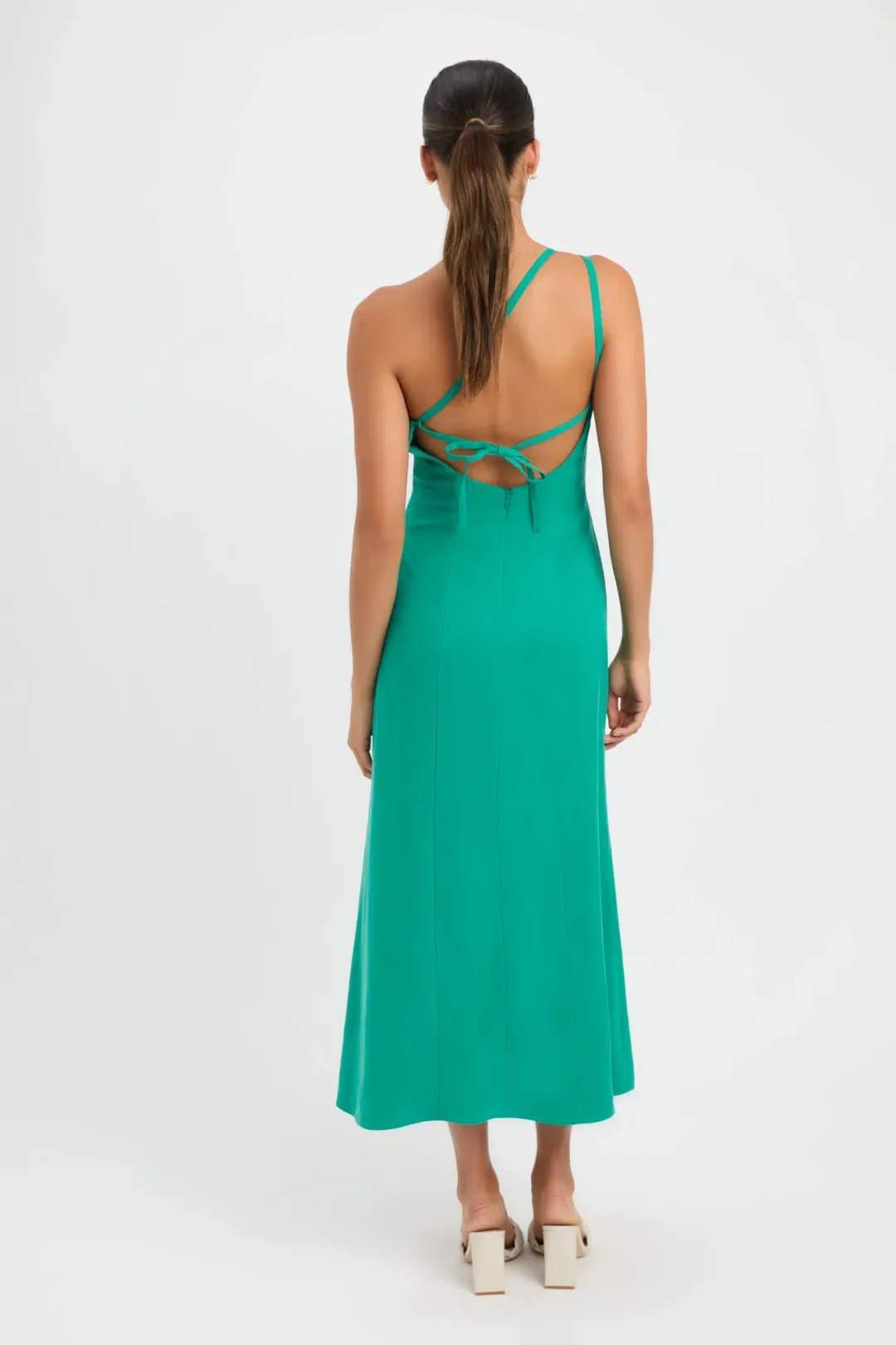 Kookai Clarisa Tie Midi Dress in Green Size AU 8 for rent on The Volte - main image