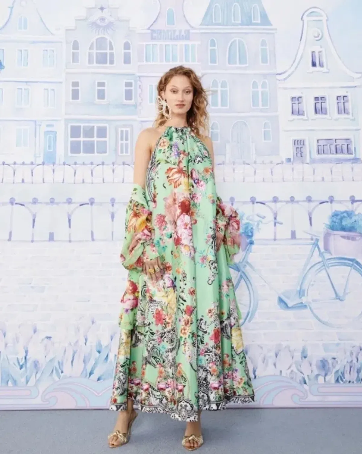 Camilla Trapeze Maxi Dress Porcelain Dream Size M/ AU 12 - Image 2