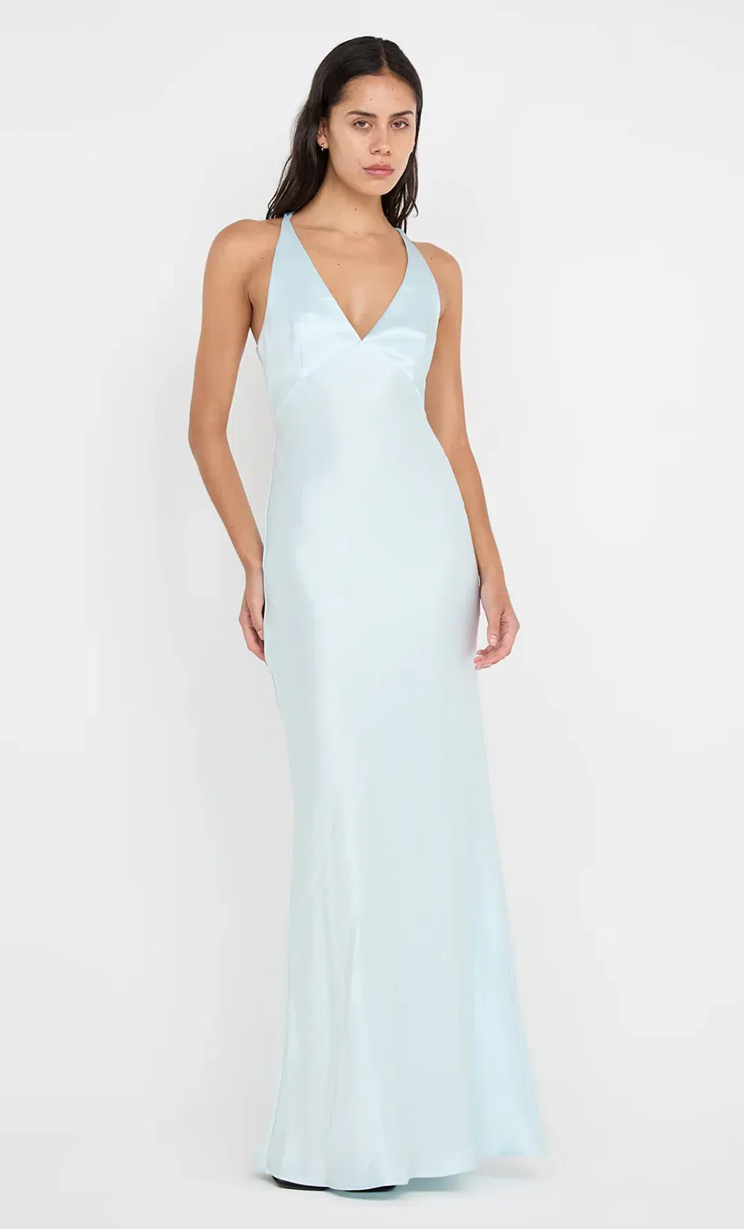 Bec & Bridge The Dreamer V Neck Dress Arctic Blue Size 6 for rent on The Volte - main image