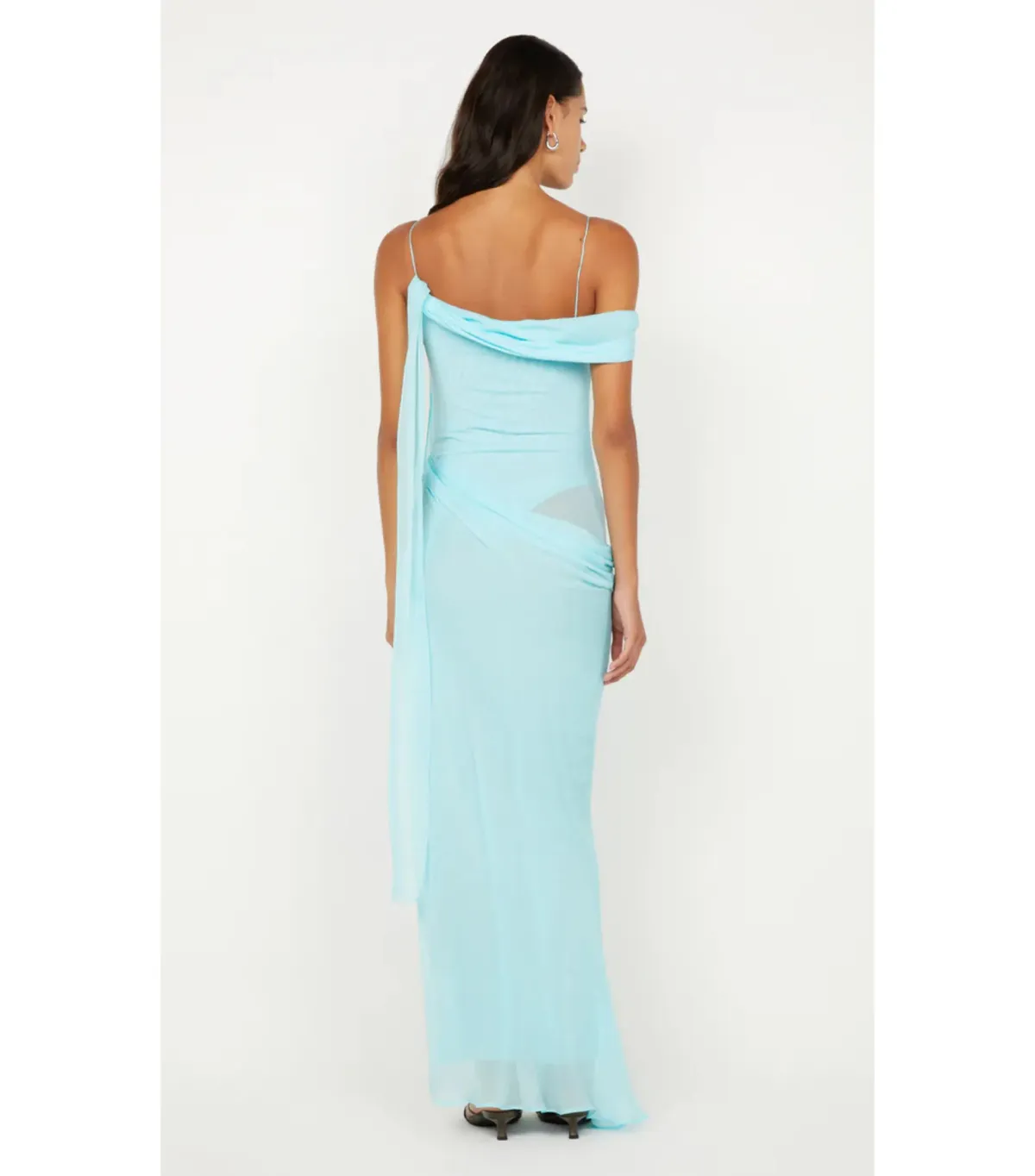 Bec & Bridge Danka Asym Maxi Dress in Turquoise Size AU 6 - Image 3