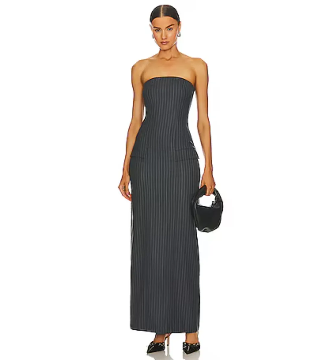 Bec + Bridge Strapless Maxi Dress Black Size 8 for rent on The Volte - main image