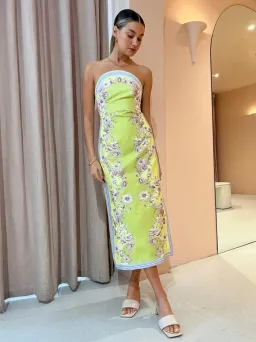 Alemais Marlow Bodice Dress Multi Print Size 8 for rent on The Volte - image 3