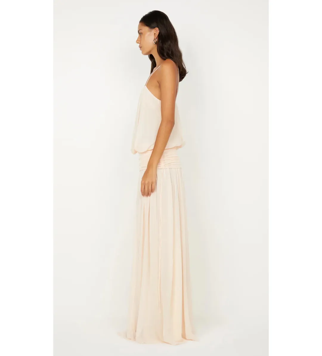 Bec & Bridge Camille Blouson Maxi Dress Peach Size 8 for rent on The Volte - main image