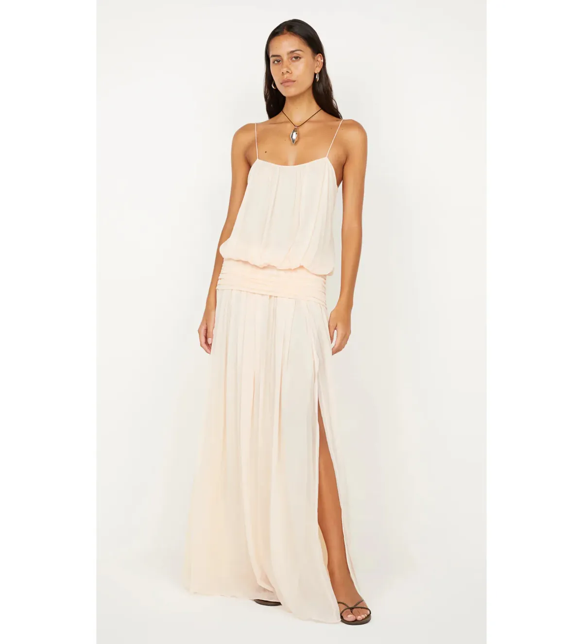 Bec & Bridge Camille Blouson Maxi Dress Peach Size 8 - Image 1