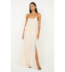 Bec & Bridge Camille Blouson Maxi Dress Peach Size 8 for rent on The Volte - image 1