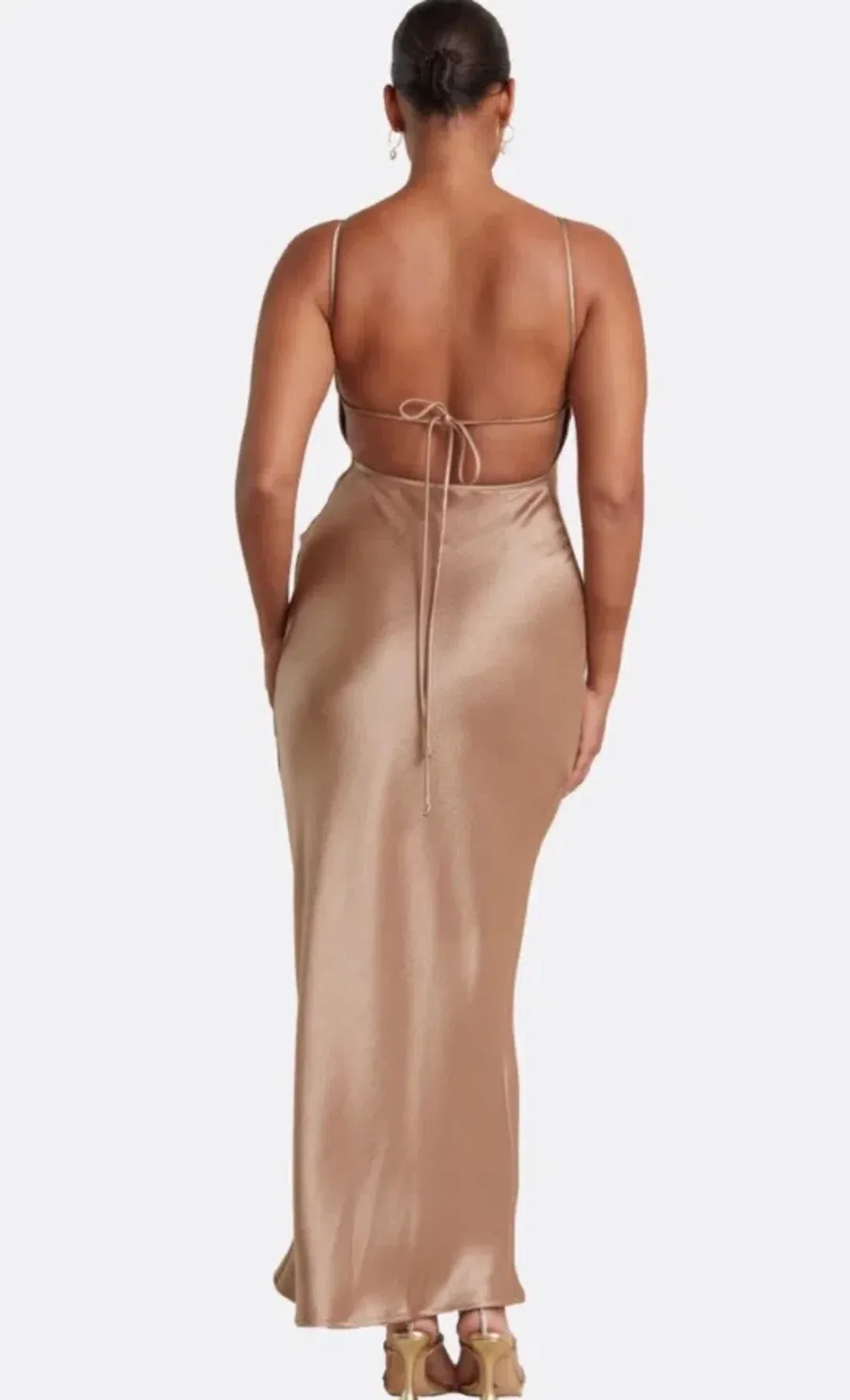 Bec & Bridge Dress The Dreamer Tie Dress In Golden Size AU 10 for rent on The Volte - main image