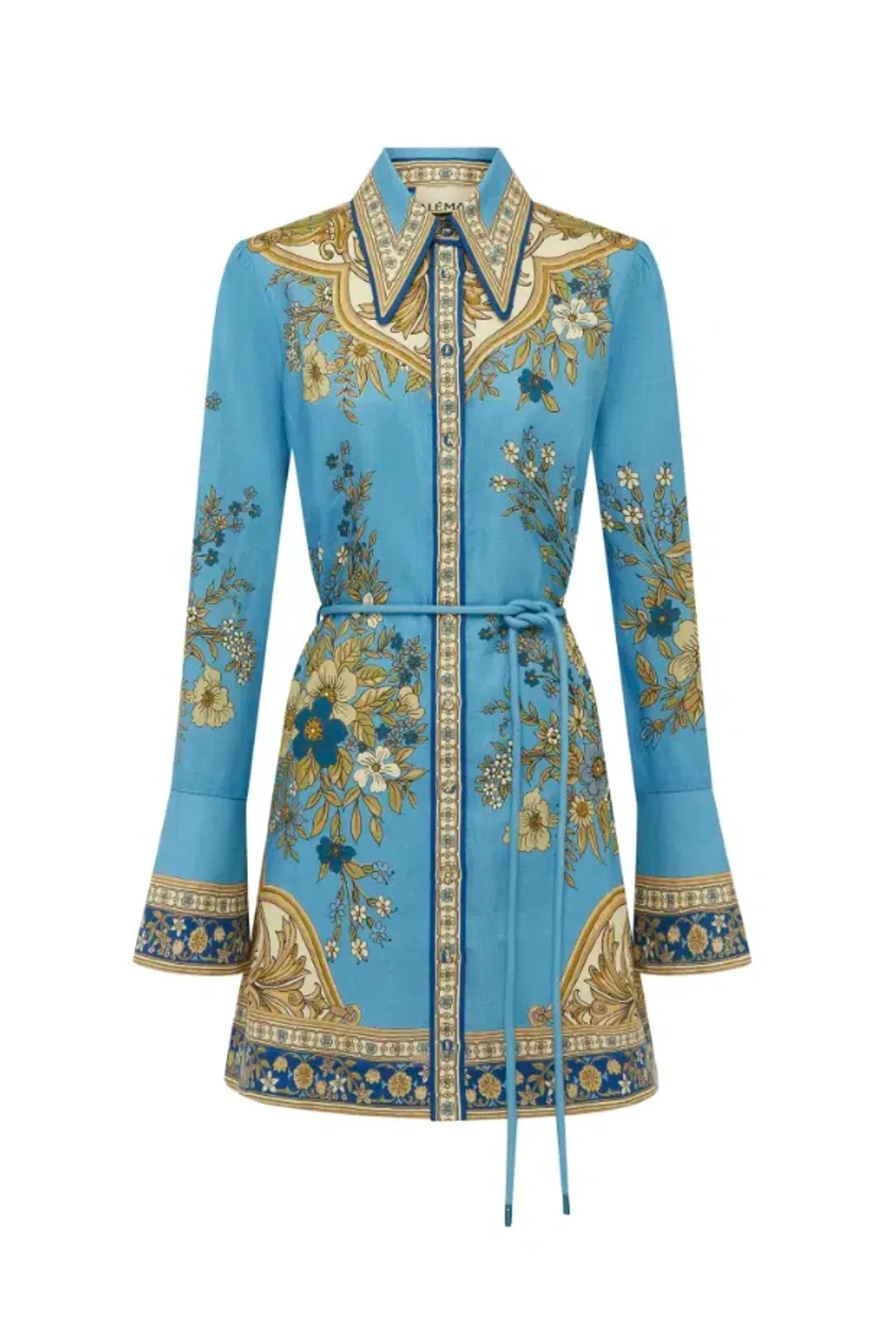 Alemais Cassie Mini Dress Blue Print Size 16 for rent on The Volte - main image