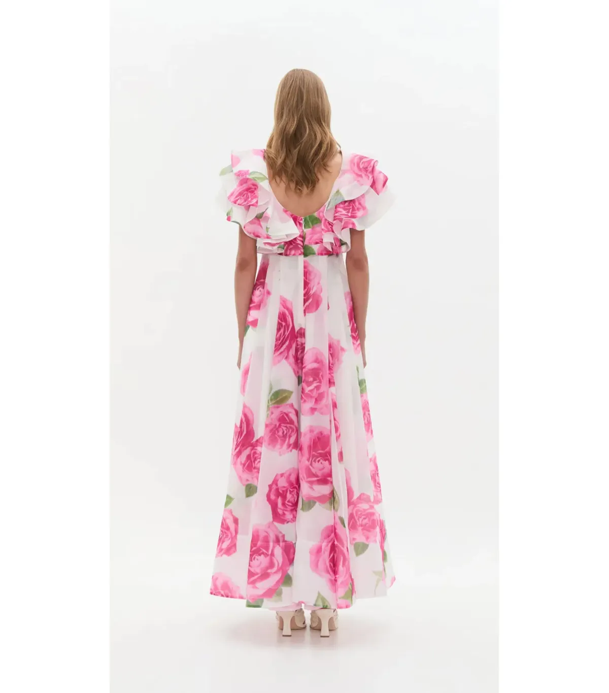 Aje Olea Maxi Dress in Soft Rose Light Size AU 12 - Image 2