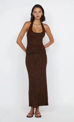 Bec and Bridge Delfina Tube Skirt in Chocolate Size XS / AU6 for rent on The Volte - image 1