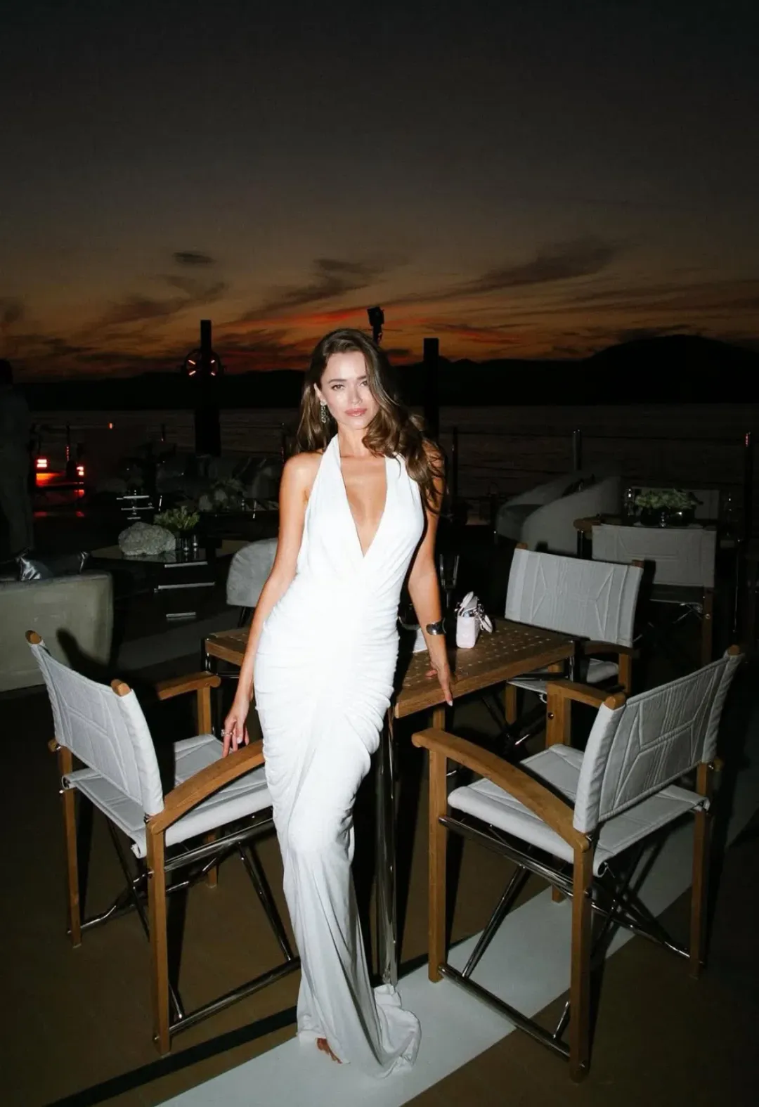 Misha The Venus Gathered Cupro Dress Ivory Size Xs/Au 6 for rent on The Volte - main image