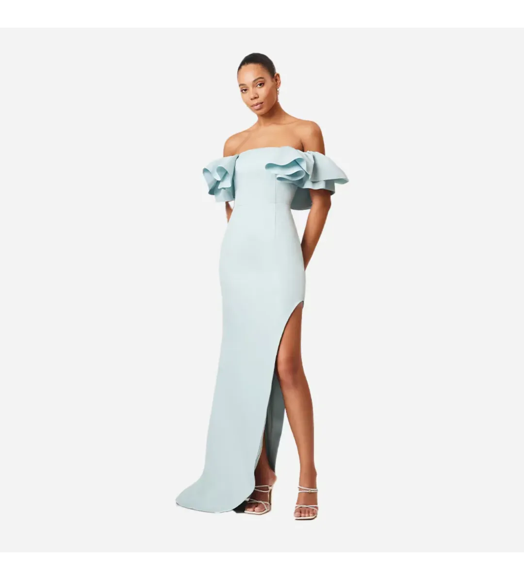 Elliatt Off Shoulder Dress Blue Size 12 for rent on The Volte - main image