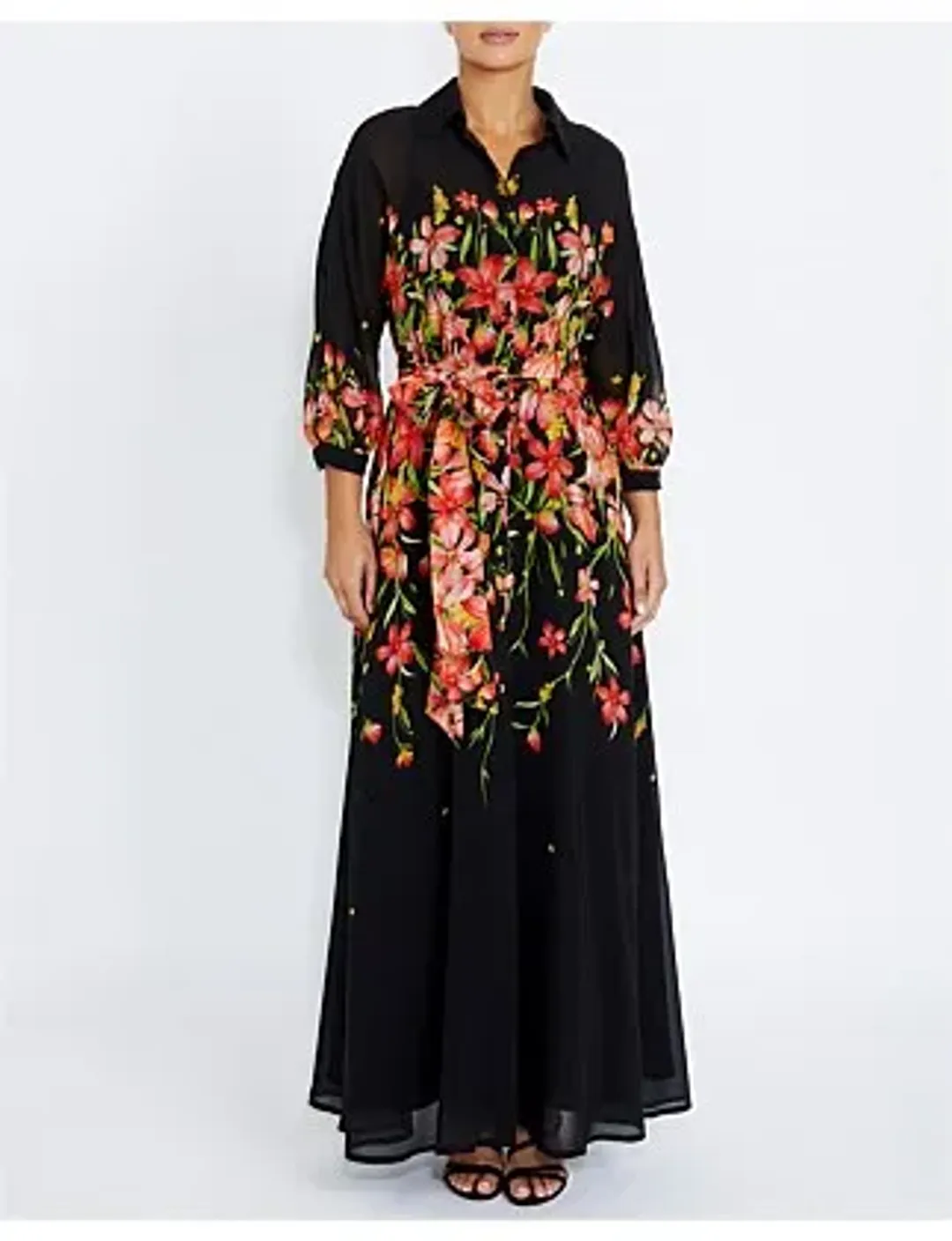 Anthea Crawford Laina Autumn Chiffon Gown Multi Size 14 for rent on The Volte - main image