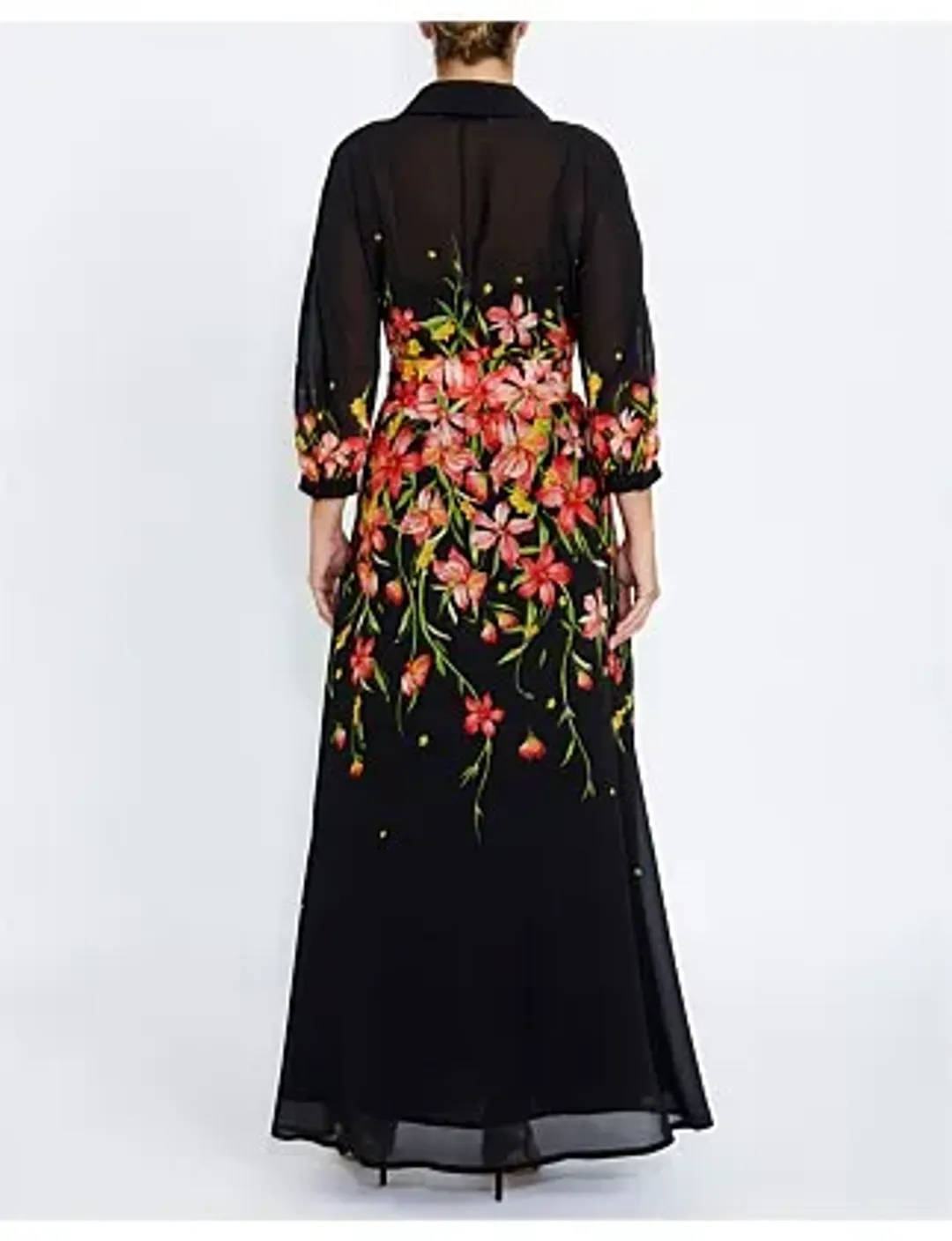 Anthea Crawford Laina Autumn Chiffon Gown Multi Size 14 for rent on The Volte - main image