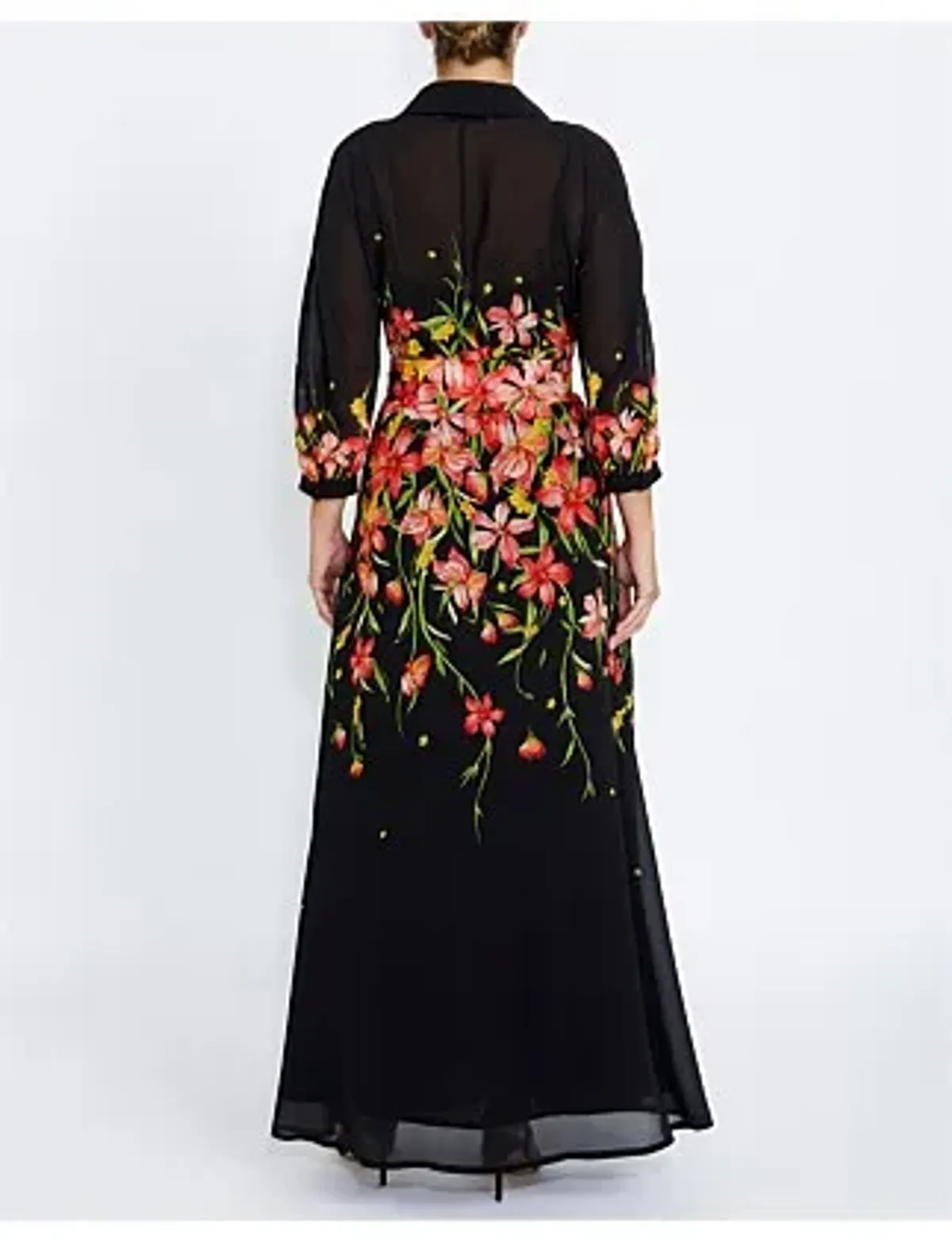 Anthea Crawford Laina Autumn Chiffon Gown Multi Size 14 for rent on The Volte - main image