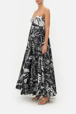 Camilla Strapless Maxi Dress Spirit Scribble Size S / AU 10 for rent on The Volte - image 2