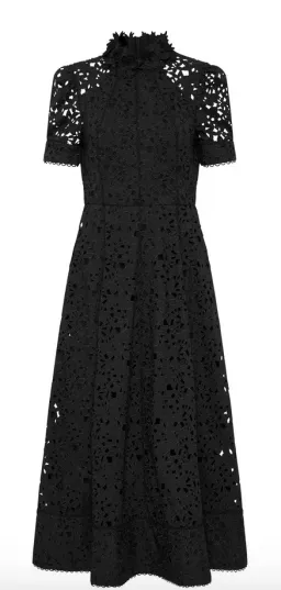 Rebecca Vallance Kitsu Short Sleeve Midi Dress Black Size AU 10 for rent on The Volte - image 3
