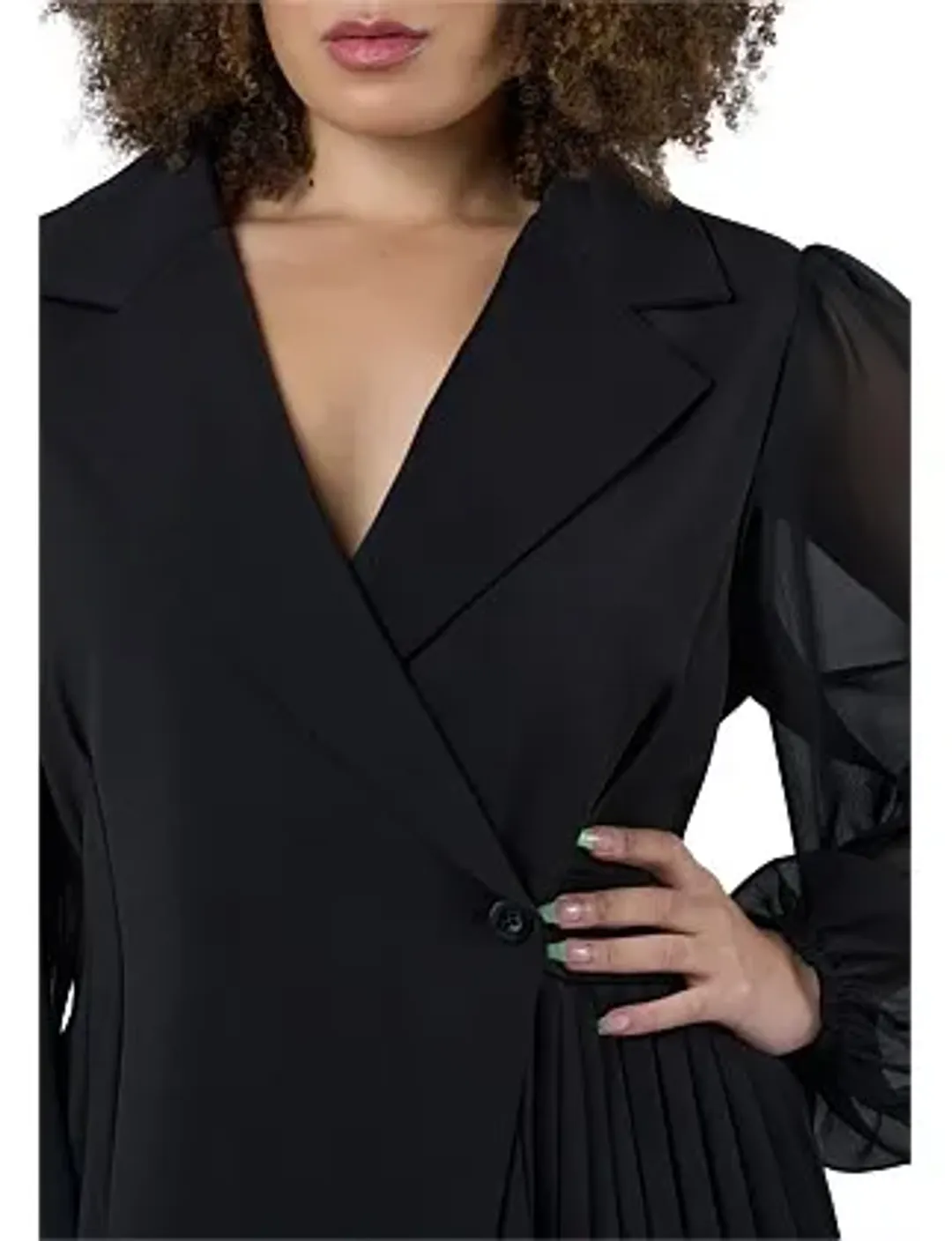 PINK DUSK-FEVERISH NIGHTS TUXEDO MINI DRESS for rent on The Volte - main image