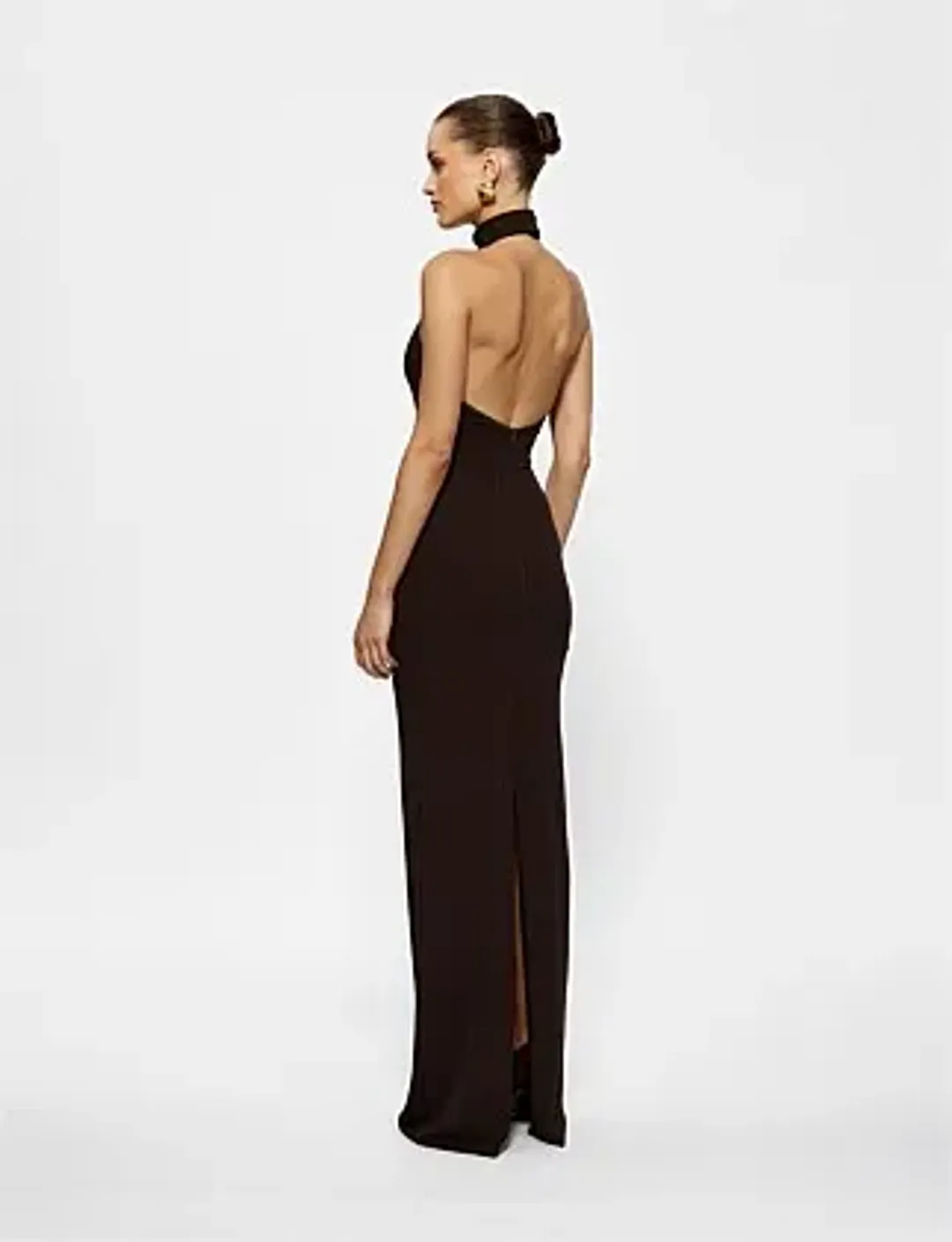 Effie Kats Rhi Gown Brown Chocolate Size 10 for rent on The Volte - main image