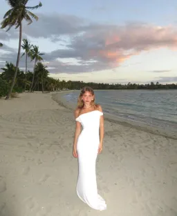 Natalie Rolt Bettina Maxi Gown in White Size 1 / Size AU 8 for rent on The Volte - image 1