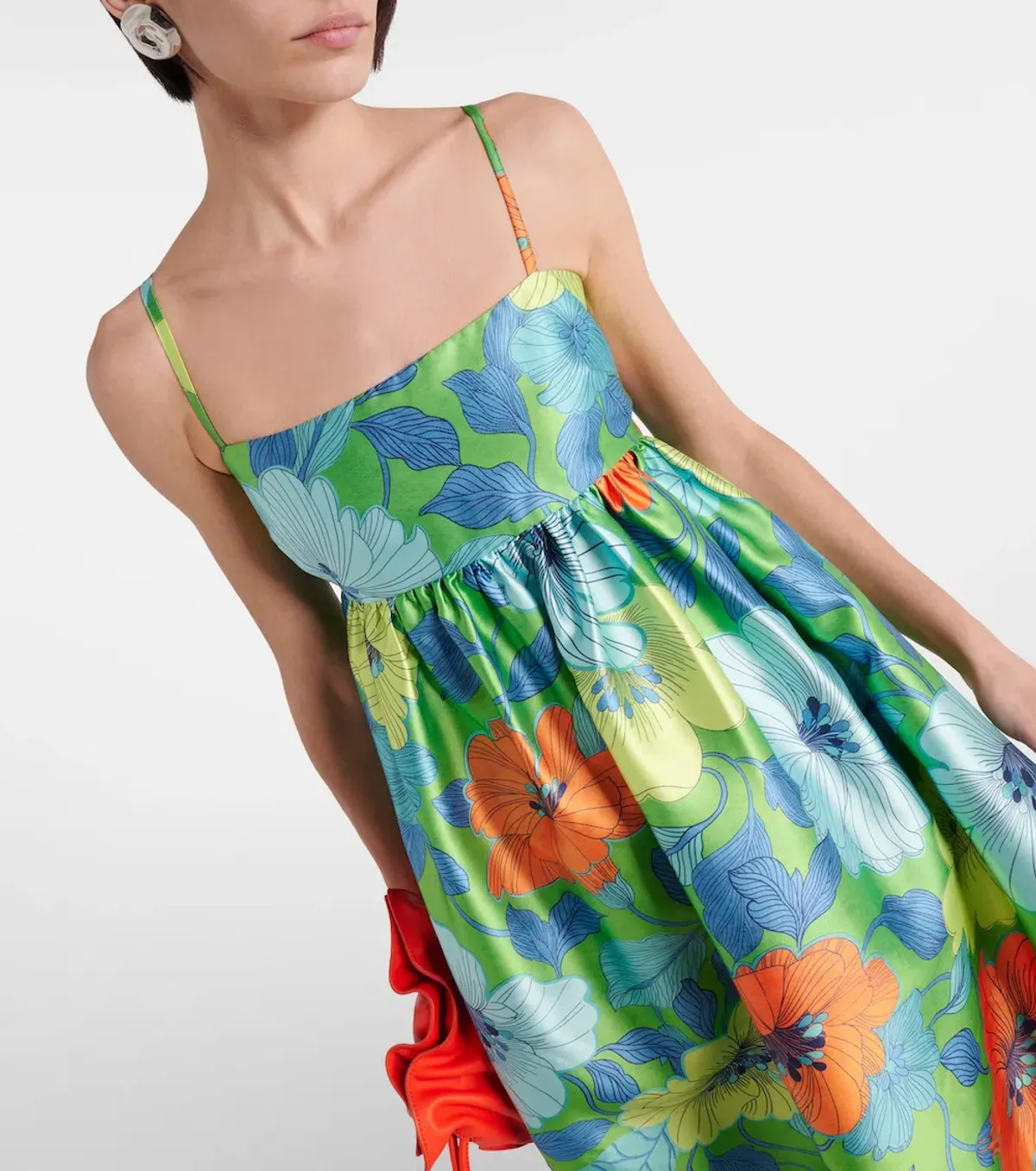 Alemais Calypso Exclusive Midi Dress Floral Size AU 12 - Image 3