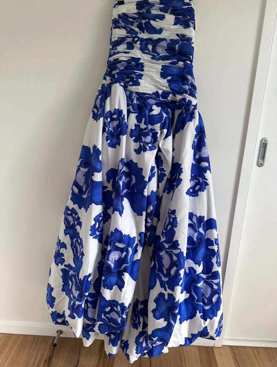 Aje Behold Maxi Dress Bodly Blooming Cobalt Size 14 for rent on The Volte - main image