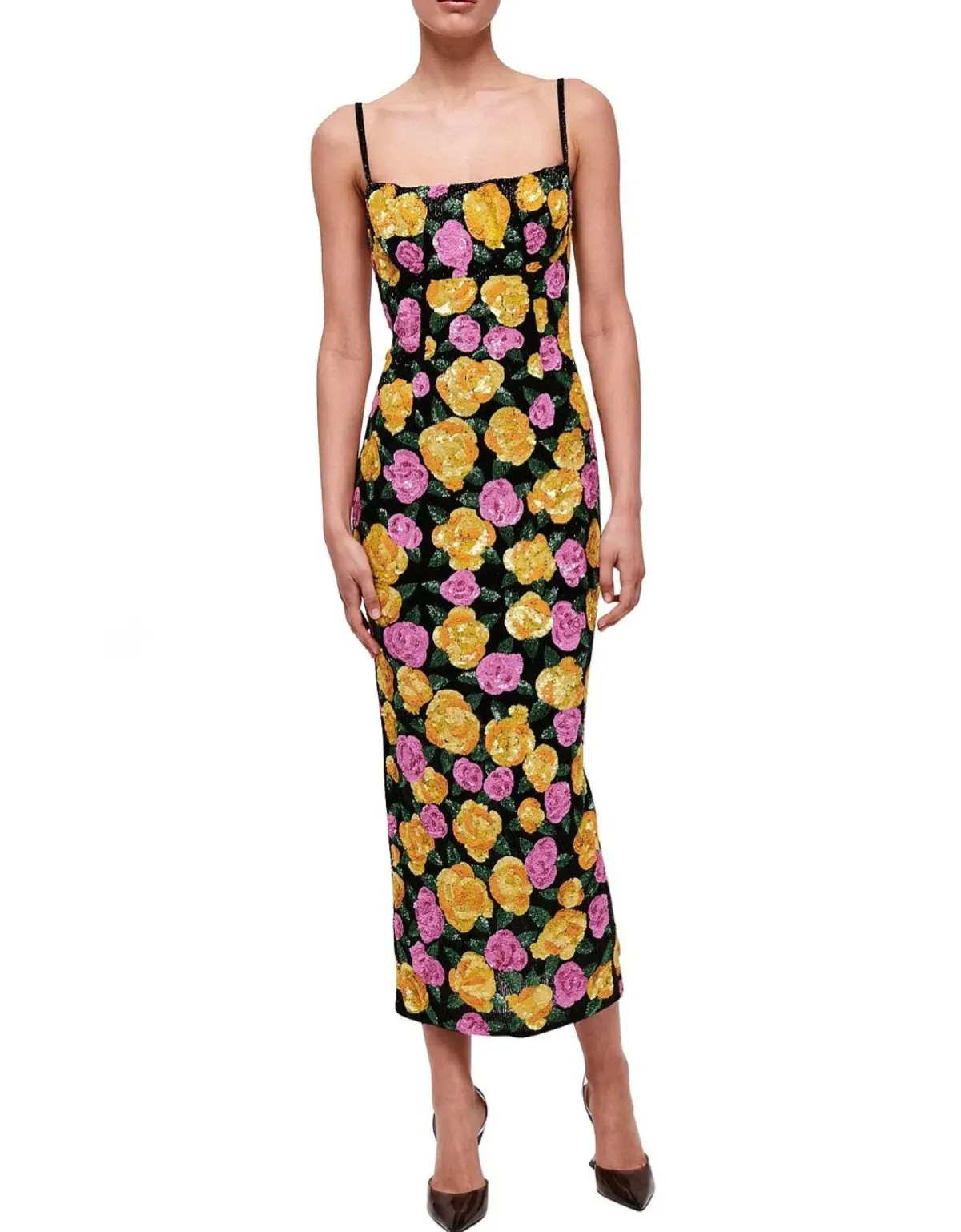 Rachel Gilbert Dallas Midi Dress Floral 4/AU14 - Image 2