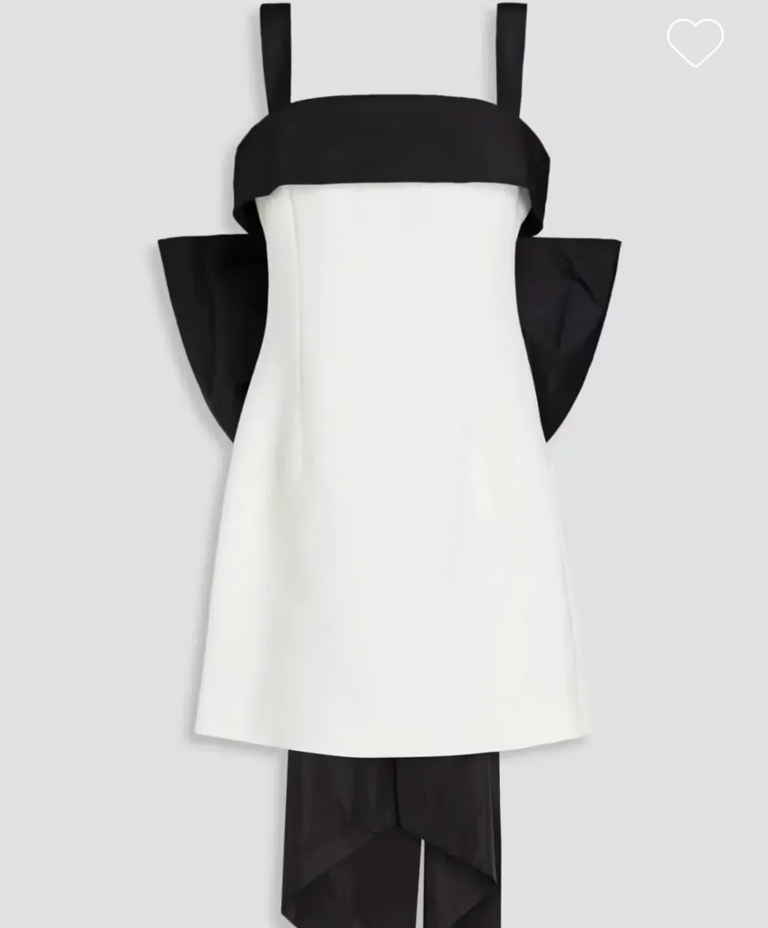 Rebecca Valance - Hepburn Bow Mini Dress White/Black - Size 8 for rent on The Volte - main image