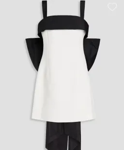 Rebecca Valance - Hepburn Bow Mini Dress White/Black - Size 8 for rent on The Volte - image 3