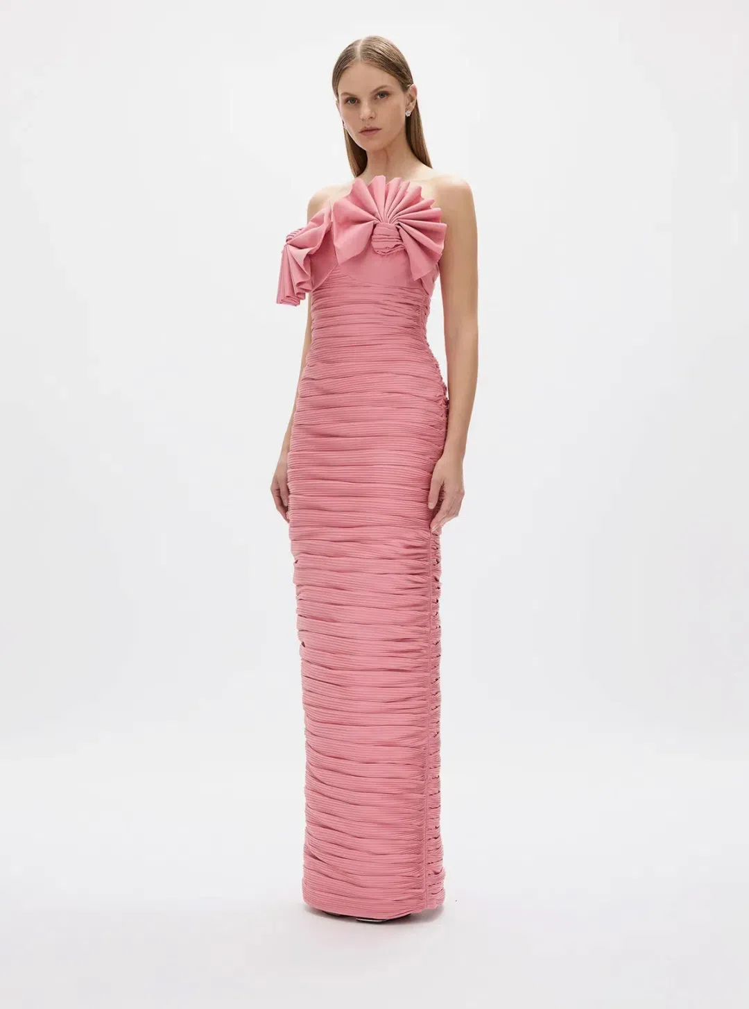 Rachel Gilbert Jensen Gown Pink 3/AU12 for rent on The Volte - main image