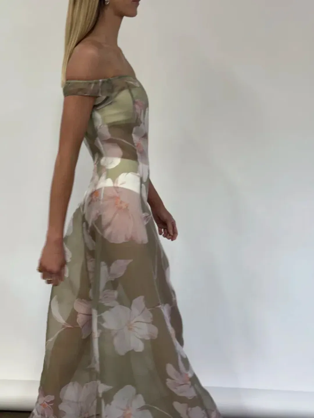 By Nicola Clementine Maxi Dress in Peppermint Floral Size 12 for rent on The Volte - main image