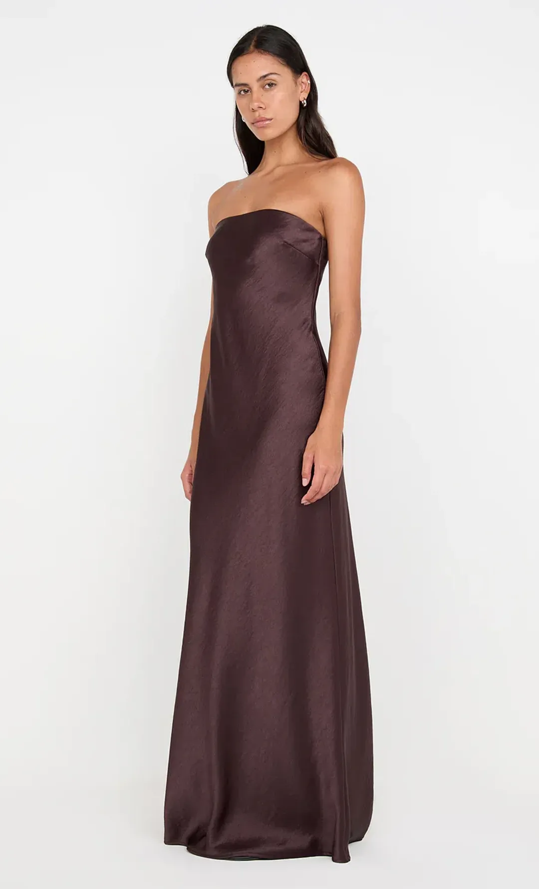 Bec & Bridge Austen Strapless Maxi Dress in Brown Size 8 for rent on The Volte - main image