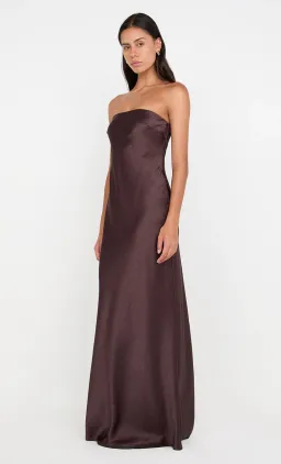 Bec & Bridge Austen Strapless Maxi Dress in Brown Size 8 for rent on The Volte - image 3