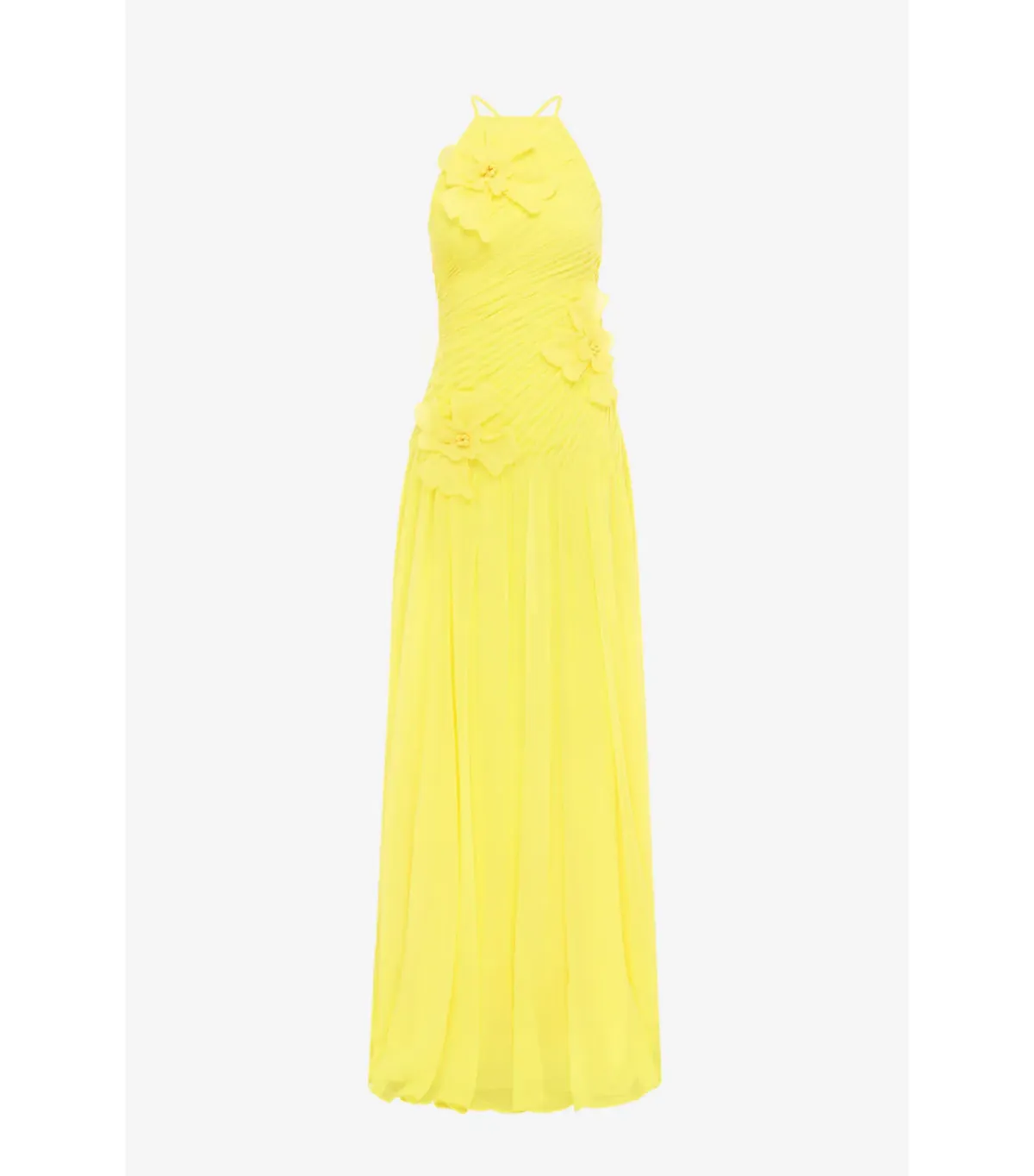 Leo Lin Amya Floral Appliqué Maxi Gown in Sunshine Size AU 10 - Image 5